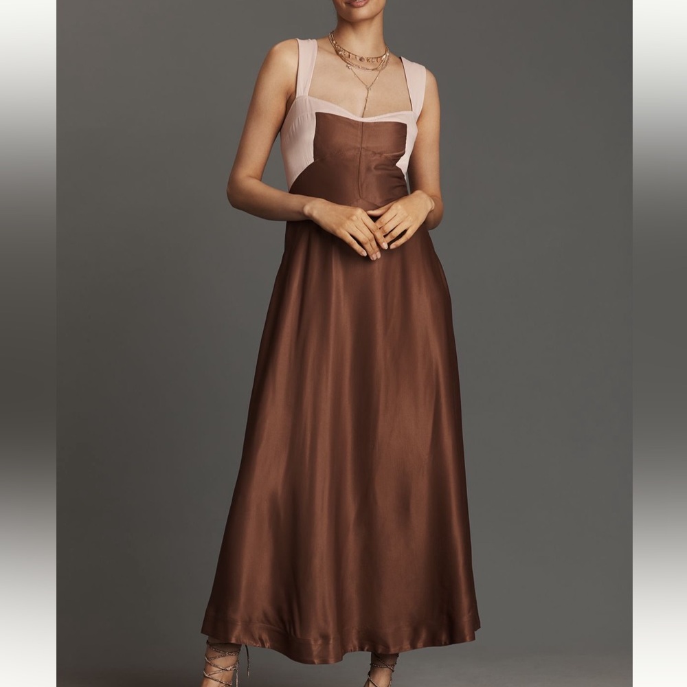 Brown and Pink dress from Anthropologie NWT
